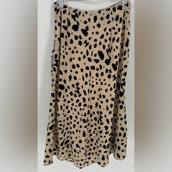 Japna Animal Print Sheer Layered Midi Skirt - Picture 2 of 9